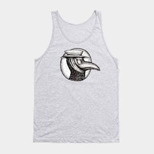 Plague Doctor B&W Dotwork Tank Top